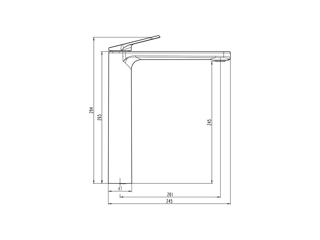 Grifo monomando de lavabo caño alto Lazio GME – Oro – imagen 6