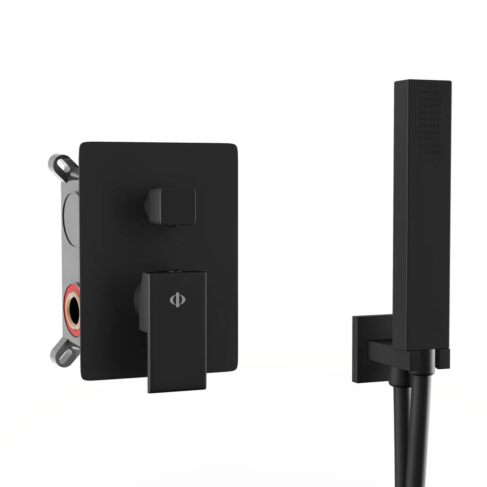 Conjunto de ducha empotrado monomando Orion GME – Negro – imagen 11