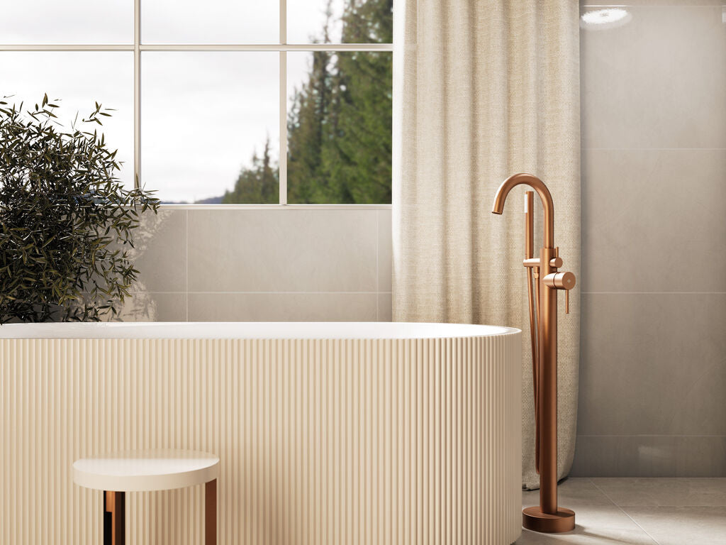 Grifo monomando de bañera exenta Round cobre GME – Cobre – imagen 2