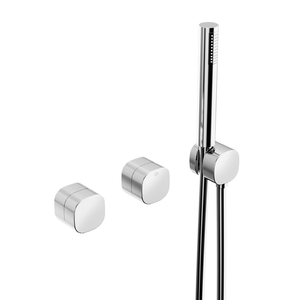 Conjunto de ducha empotrado 2 funciones Versatil cromo con kit GME – Cromo – imagen 13