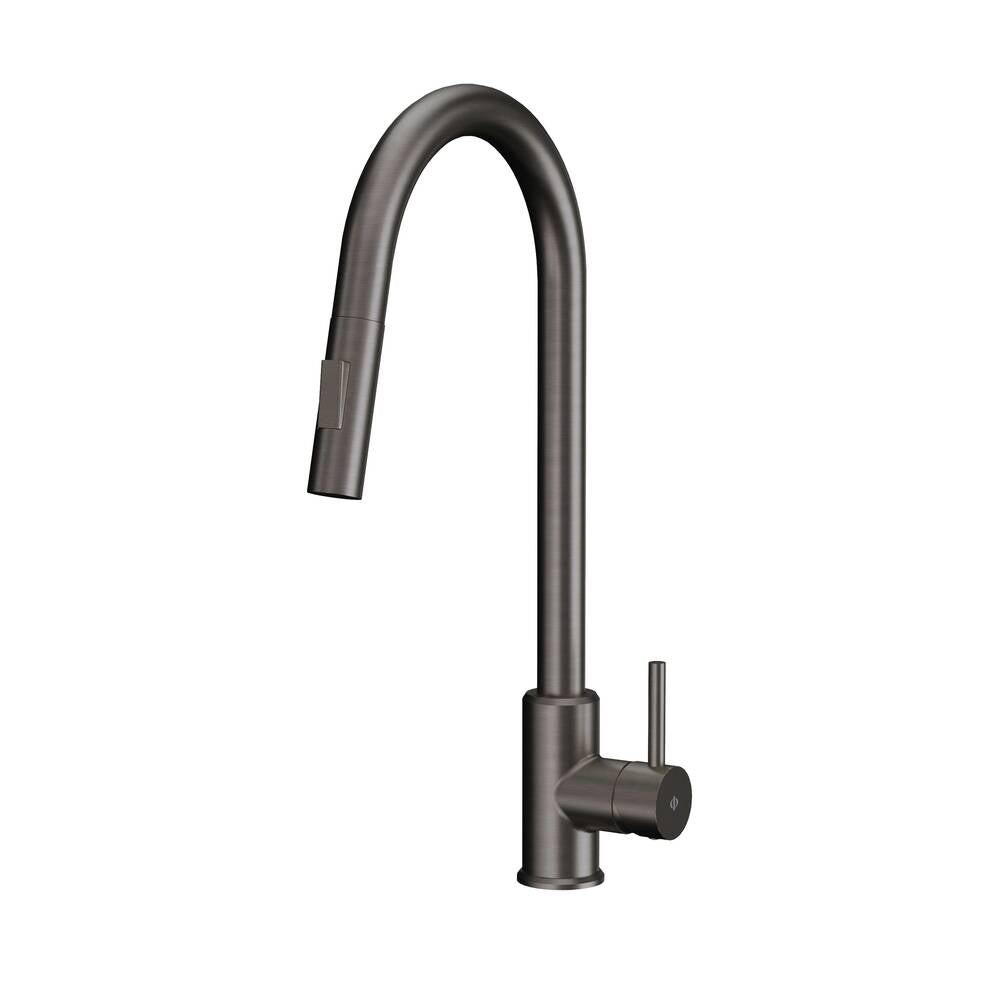 Grifo de cocina monomando extraíble Round acero GME – Titanio – imagen 4