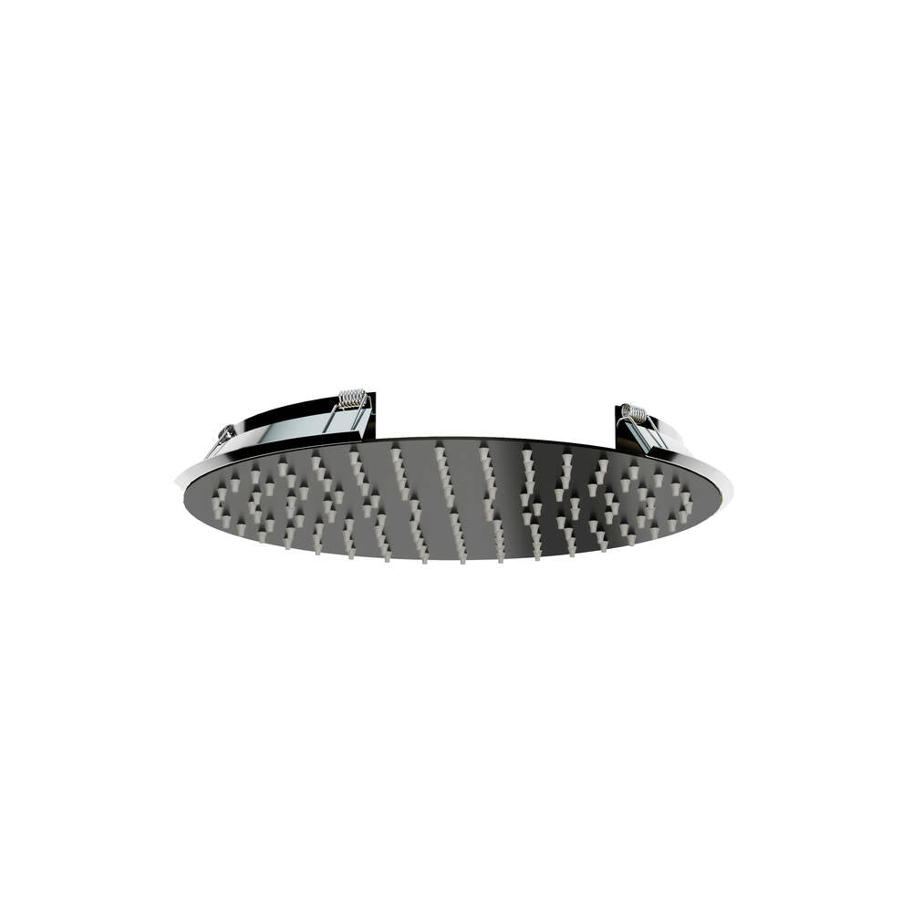 Rociador de ducha empotrado de techo redondo 30 cm cromo GME – Titanio