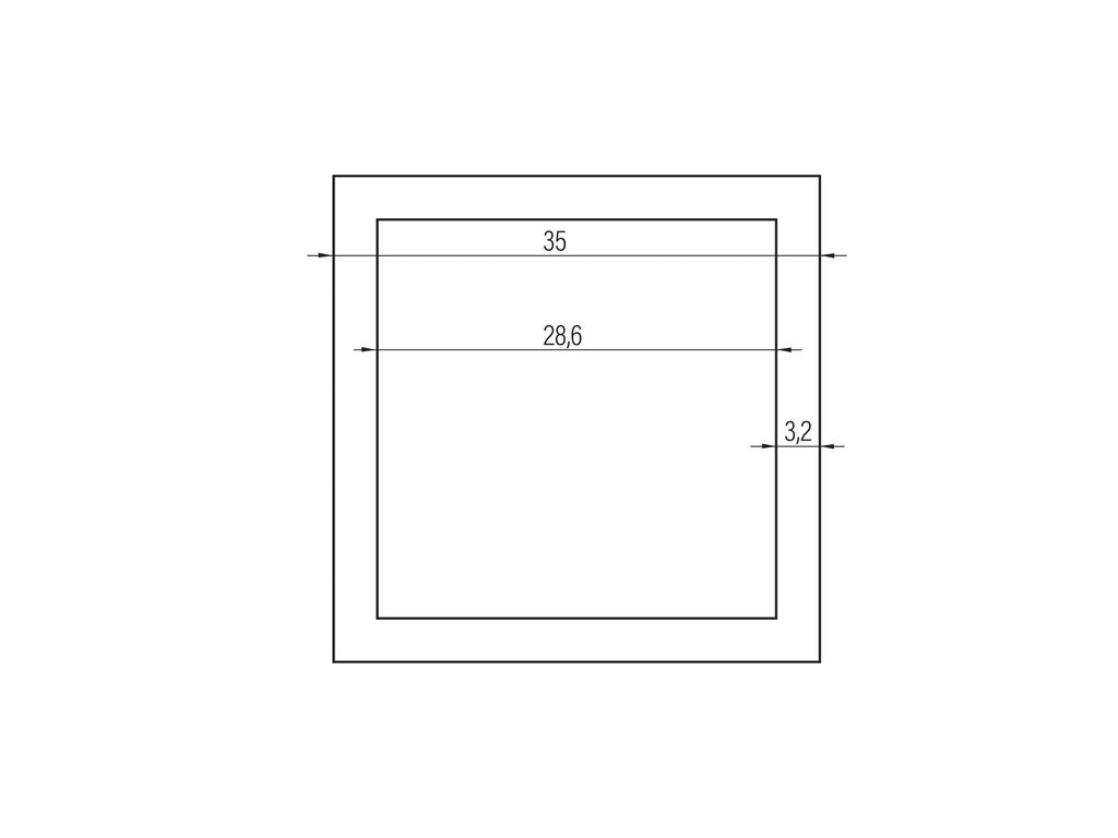 Premarco para rociador empotrado de techo cuadrado 35x35 cm cromo GME – Titanio – imagen 2