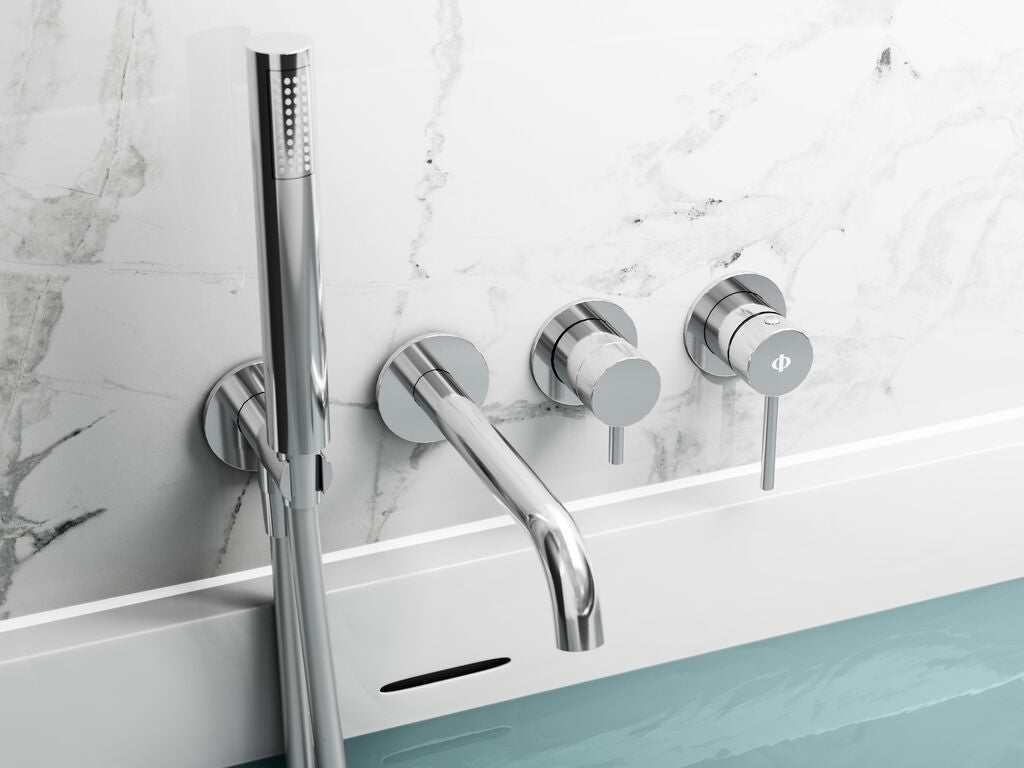 Conjunto empotrado bañera Sirio cromo con kit GME – Cromo – imagen 2