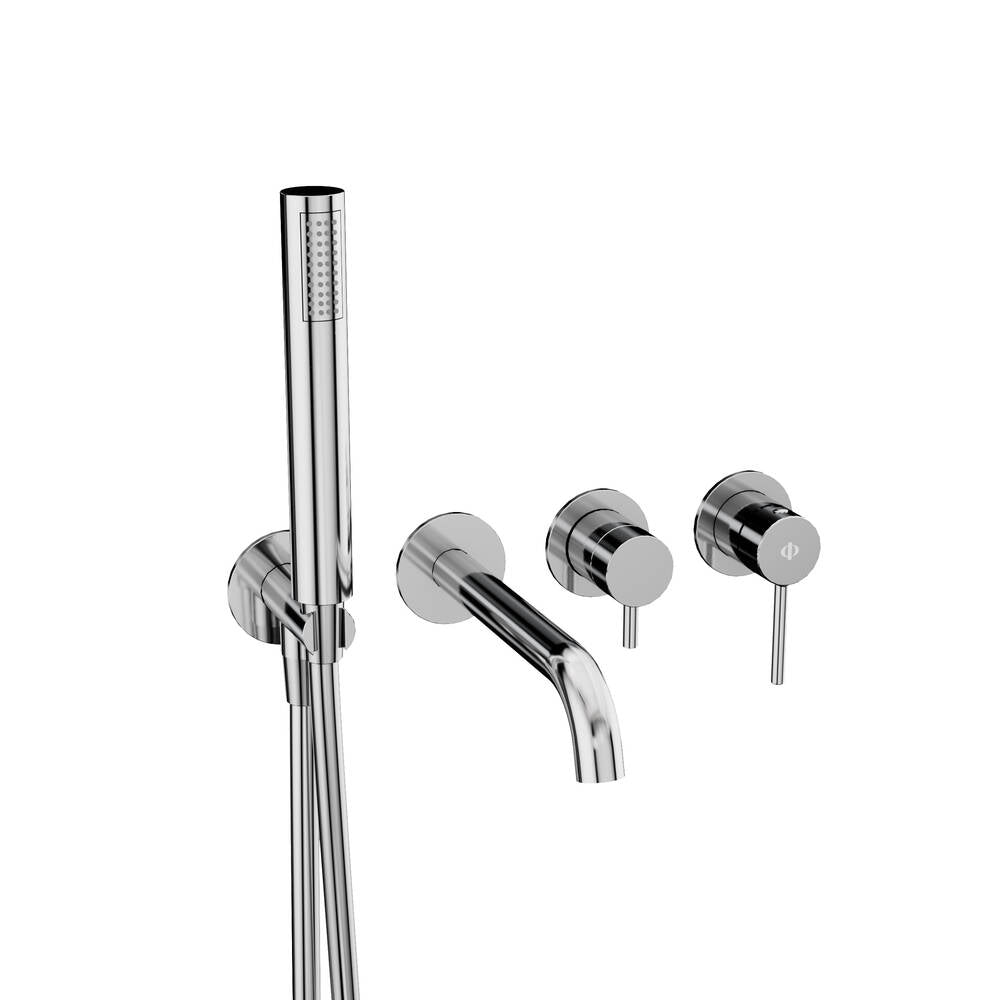 Conjunto empotrado bañera Sirio cromo con kit GME – Cromo