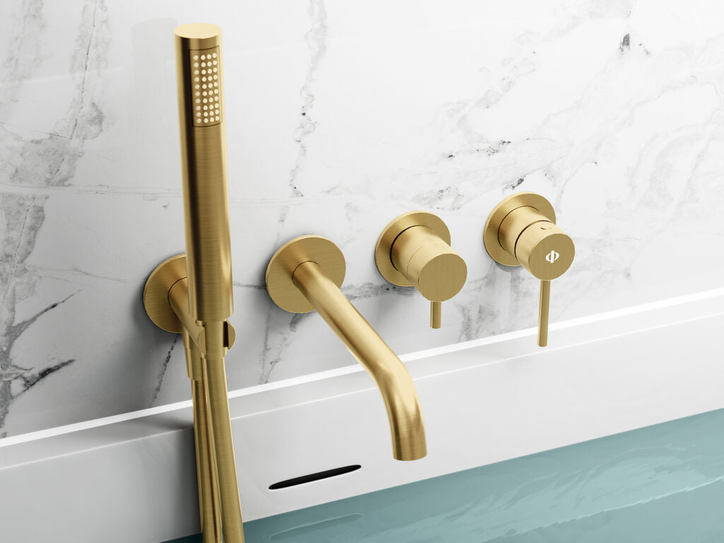 Conjunto empotrado bañera Sirio cromo con kit GME – Níquel – imagen 8