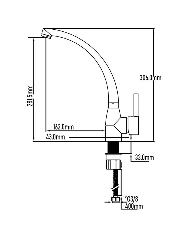 Grifo de cocina monomando Tormes – imagen 2 de 2