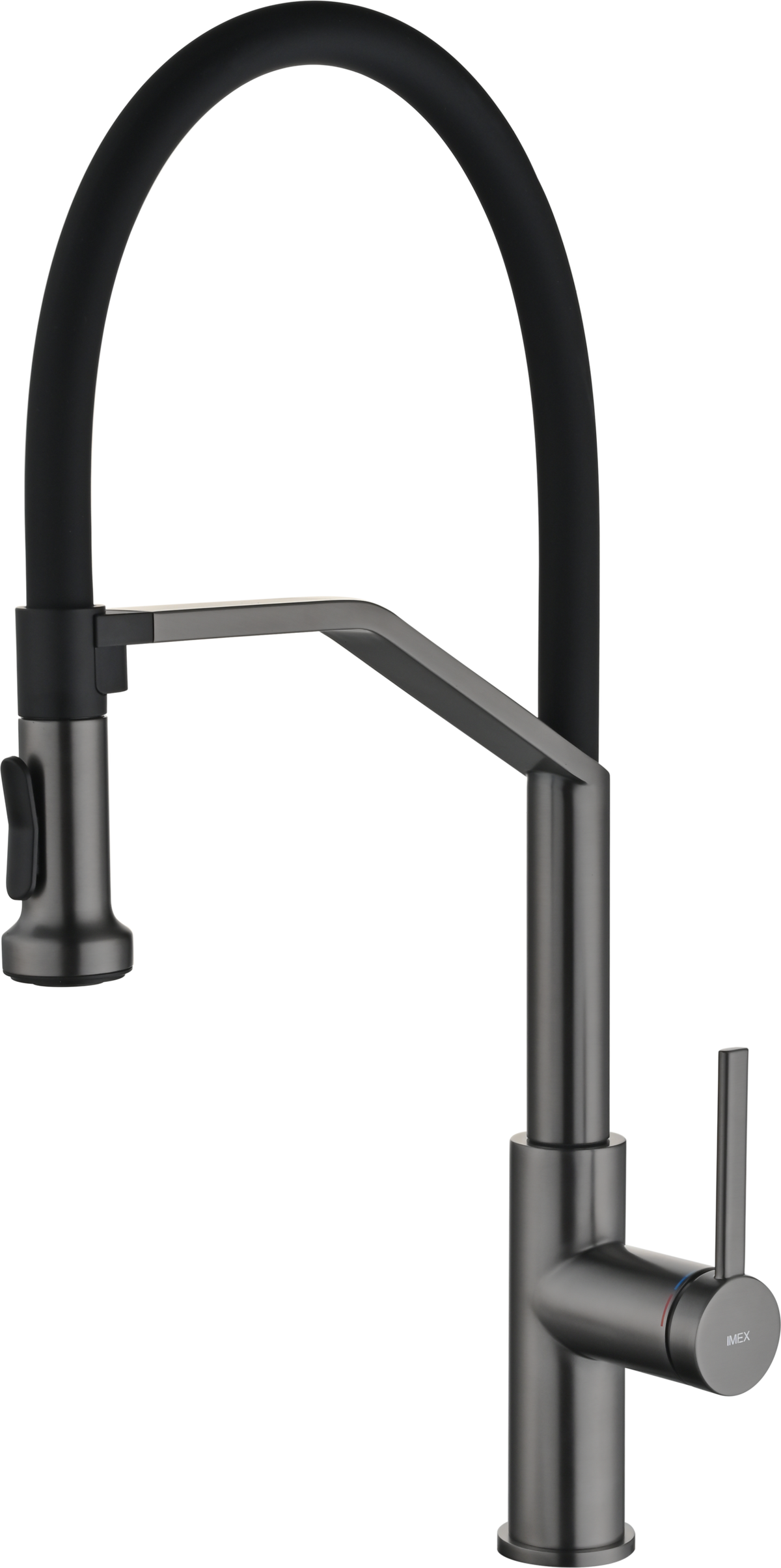 Grifo de cocina flexible Véneto Imex – Black gun metal