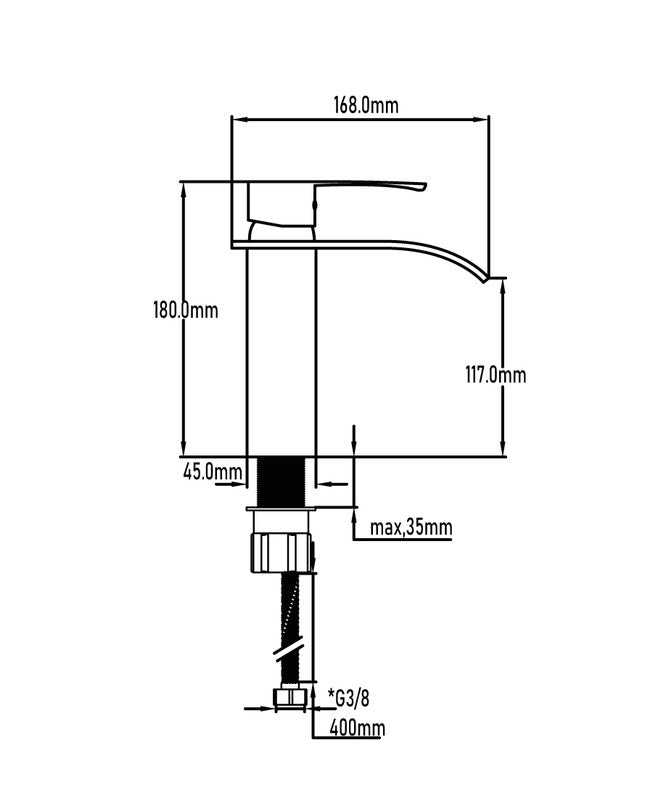 Grifo monomando de lavabo Patagonia – imagen 2 de 2