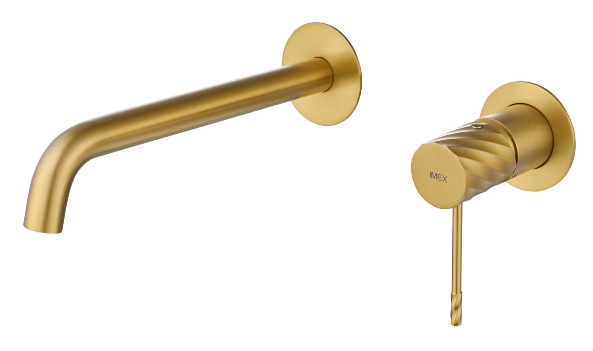 Grifo monomando de lavabo empotrado Bless Imex – Oro cepillado