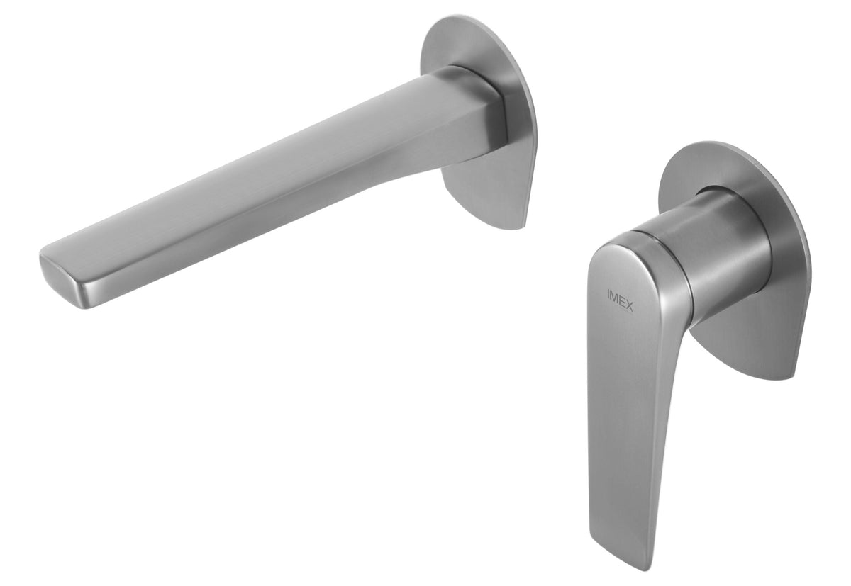 Grifo monomando de lavabo empotrado Delos Imex – Acero