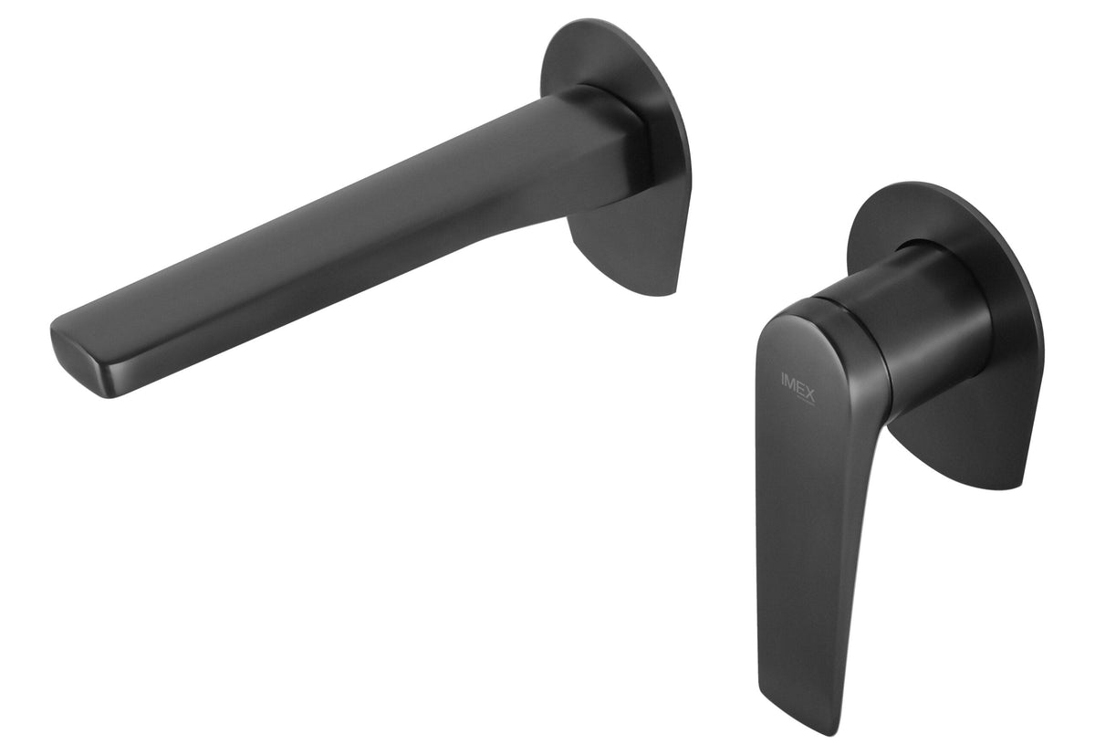 Grifo monomando de lavabo empotrado Delos Imex – Negro mate