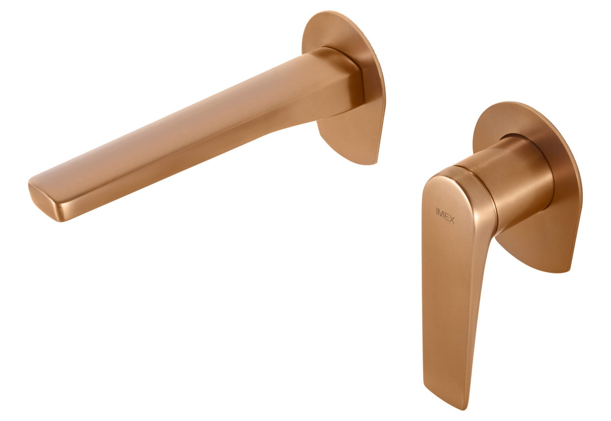 Grifo monomando de lavabo empotrado Delos Imex – Oro rosa cepillado
