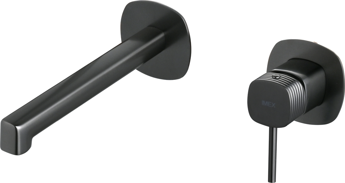 Grifo monomando de lavabo empotrado Firenze Imex – Black gun metal