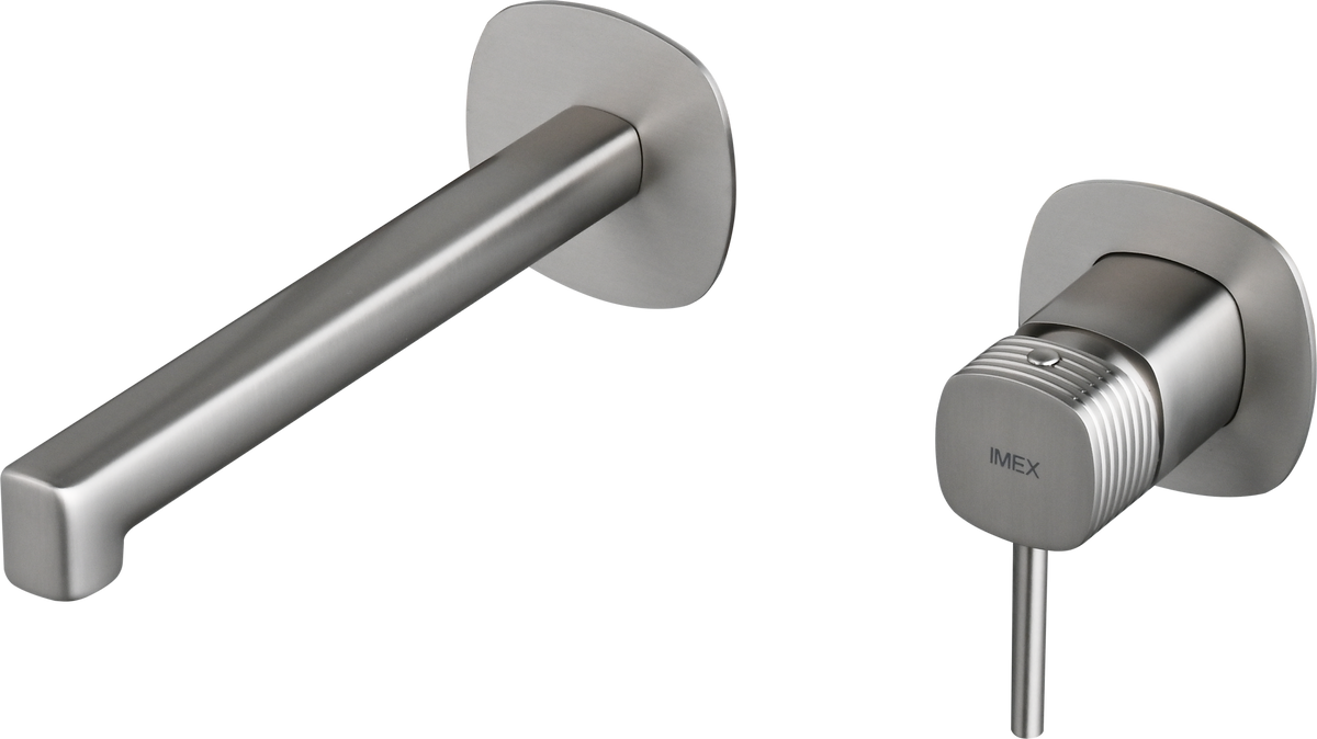 Grifo monomando de lavabo empotrado Firenze Imex – Níquel cepillado