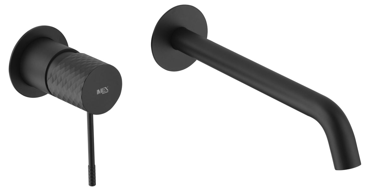 Grifo monomando de lavabo empotrado Génova Imex – Negro mate