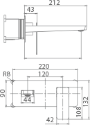 Grifo monomando de lavabo empotrado Pisa Imex – imagen 4 de 13