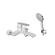 Grifo de bañera Cassio Blanco/Cromo con kit de ducha GME
