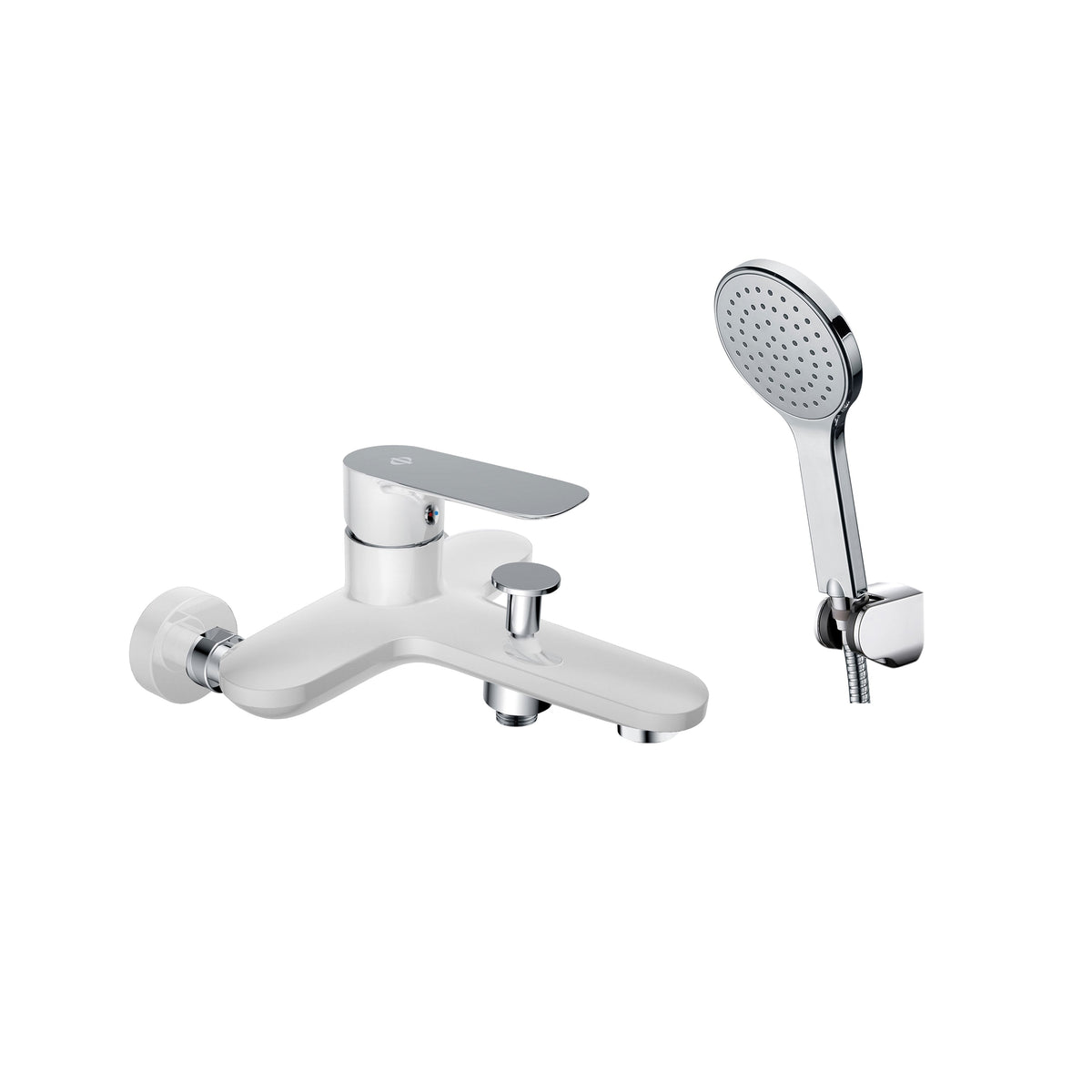 Grifo de bañera Cassio Blanco/Cromo con kit de ducha GME – imagen 2 de 2
