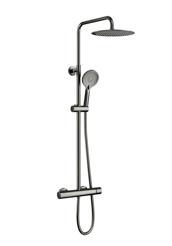 Columna de ducha vista monomando Inverter R dorado GME – Titanio – imagen 3