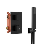 Conjunto empotrar 2/3 funciones termostático Orion negro GME
