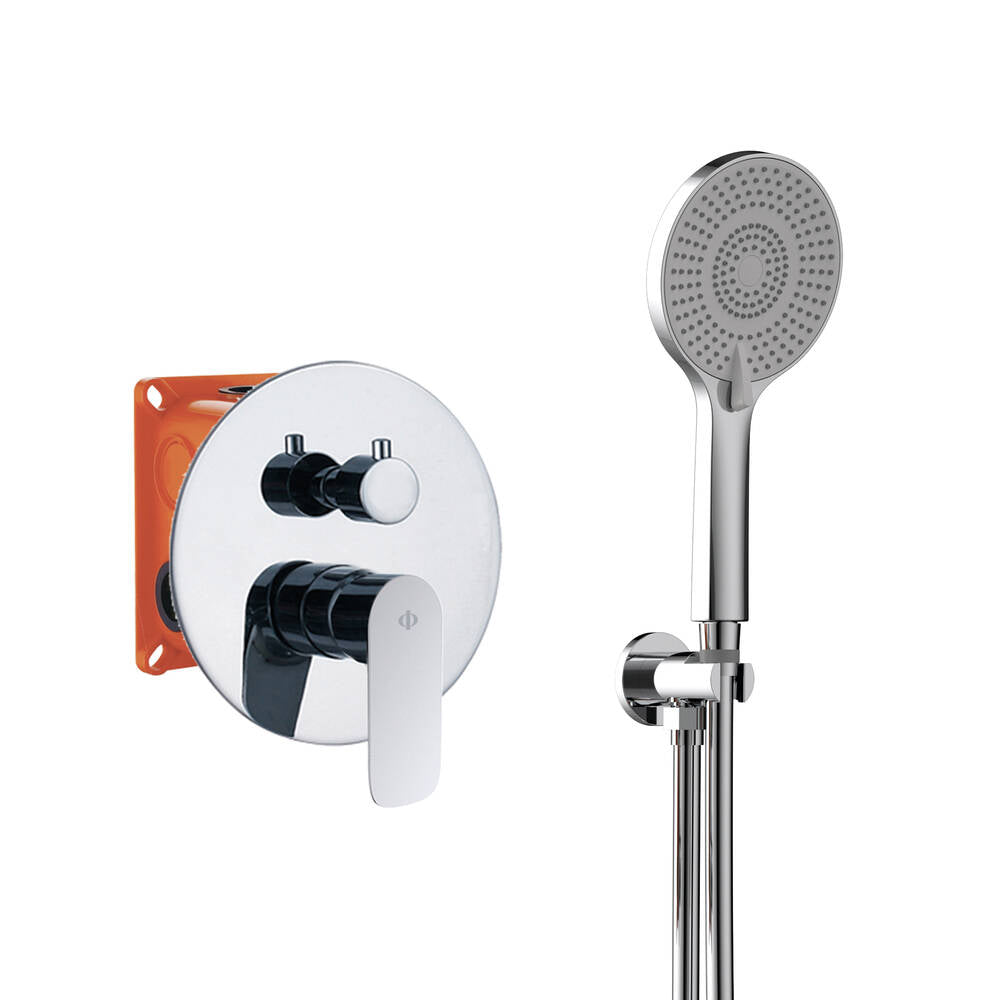 Conjunto de ducha empotrado monomando 2 funciones Cassio con kit GME – Cromo – imagen 5