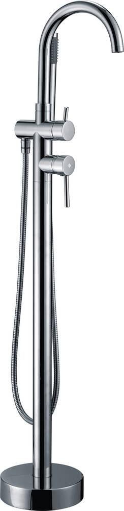 Grifo monomando de bañera exenta Round negro GME – Cromo – imagen 4
