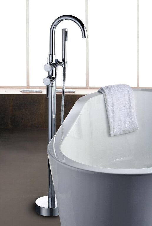 Grifo monomando de bañera exenta Round negro GME – Cromo – imagen 6