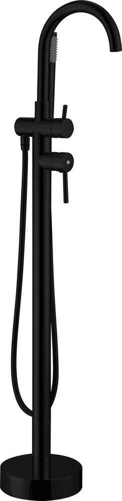 Grifo monomando de bañera exenta Round negro GME – Negro mate
