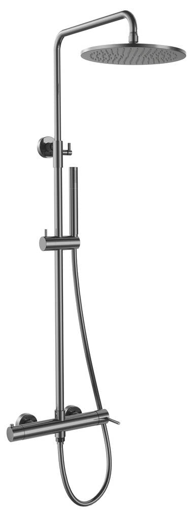 Columna de ducha Round titanio monomando GME
