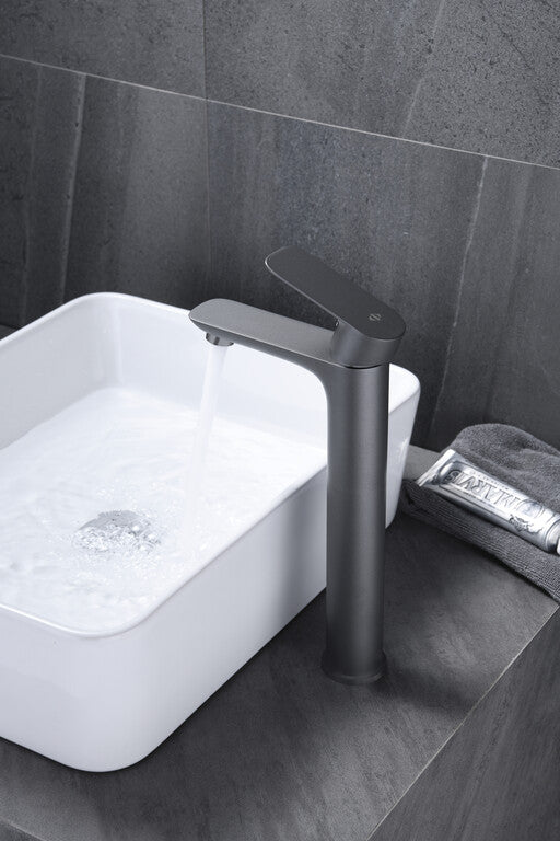 Grifo monomando de lavabo caño alto Cassio GME – Negro mate – imagen 6
