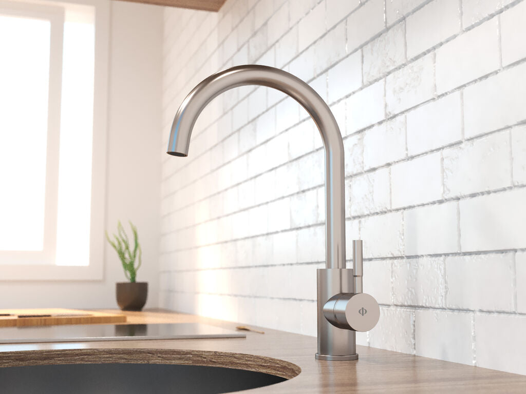 Grifo de cocina monomando Round GME – Acero – imagen 3