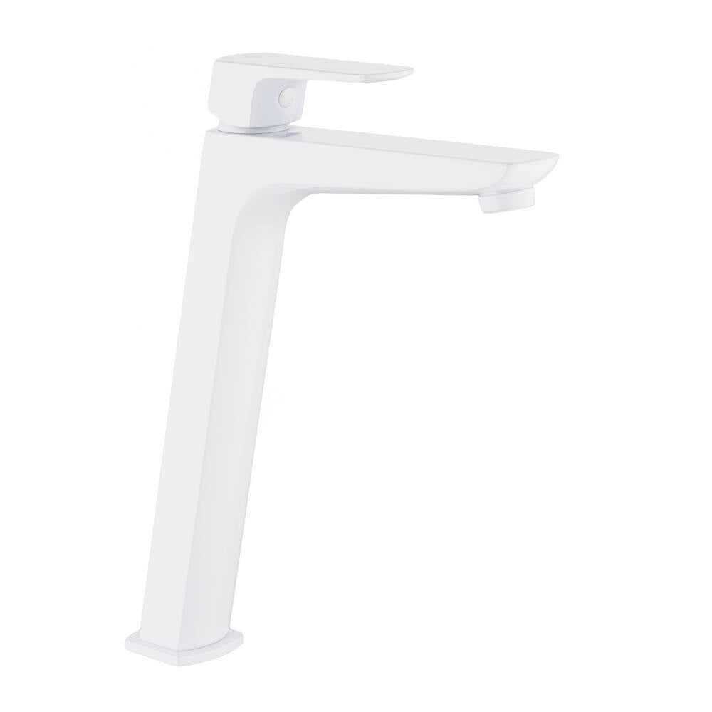 Grifo monomando de lavabo Marriot caño alto GME – Blanco