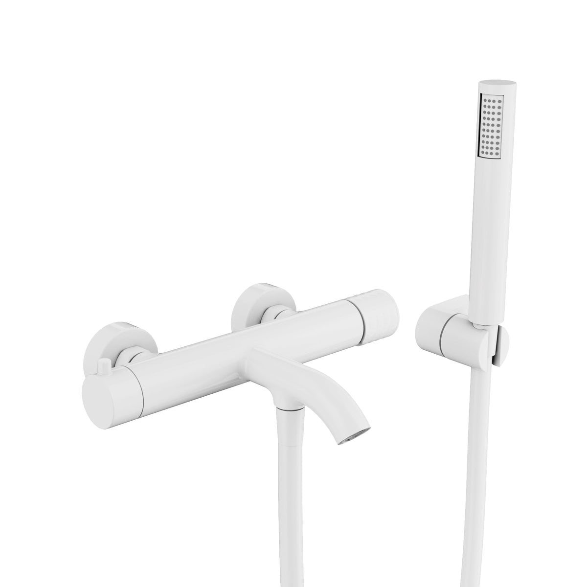 Grifo de bañera Helios con kit de ducha GME – Blanco – imagen 10