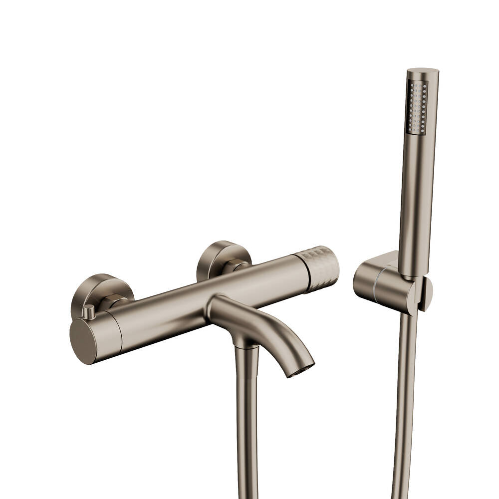Grifo de bañera Helios con kit de ducha GME – Niquel – imagen 5