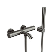 Grifo de bañera Helios con kit de ducha GME – Titanio