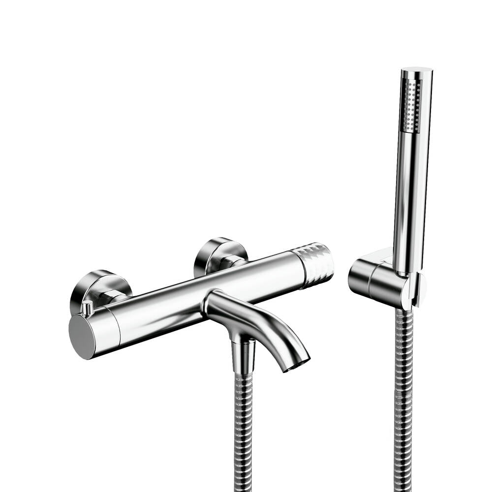 Grifo de bañera Helios con kit de ducha GME – Cromo