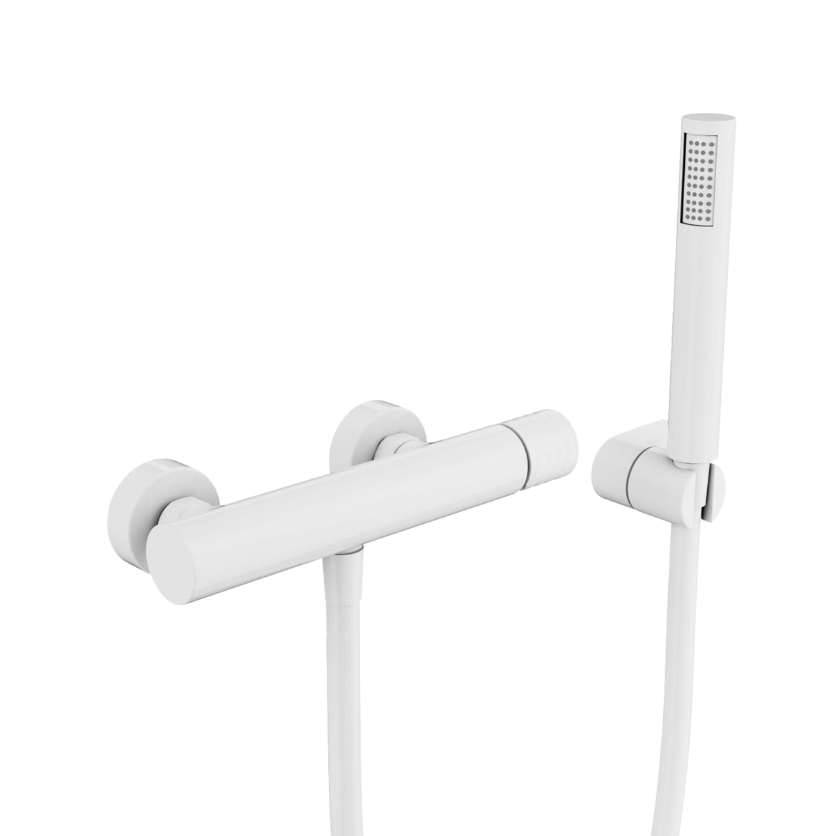 Conjunto de ducha Helios/Radio cromo con kit GME – Blanco – imagen 10