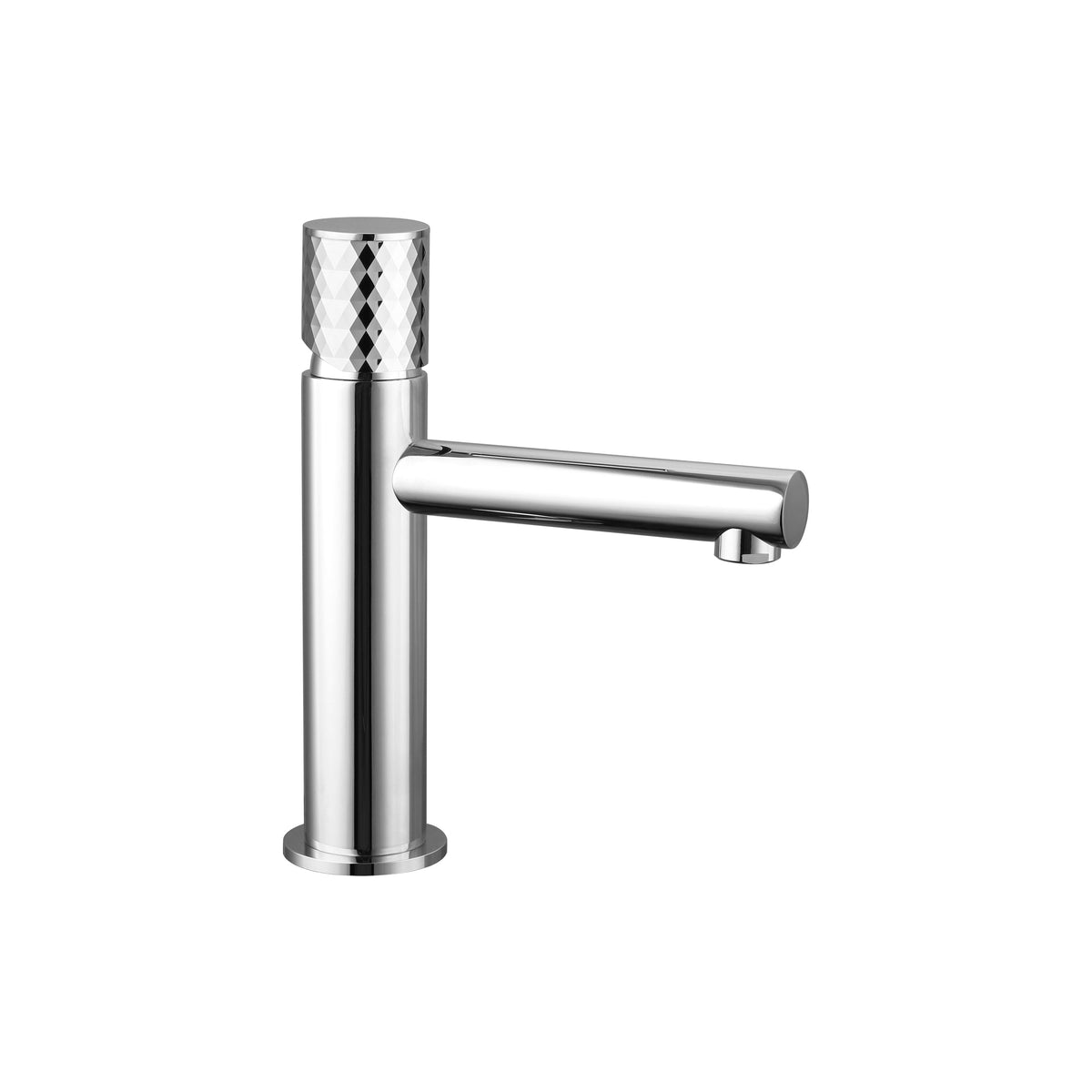 Grifo monomando de lavabo Radio negro GME – Cromo – imagen 6
