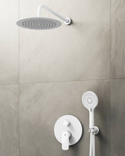 Conjunto de ducha empotrado monomando Cassio Bl con rociador pared GME