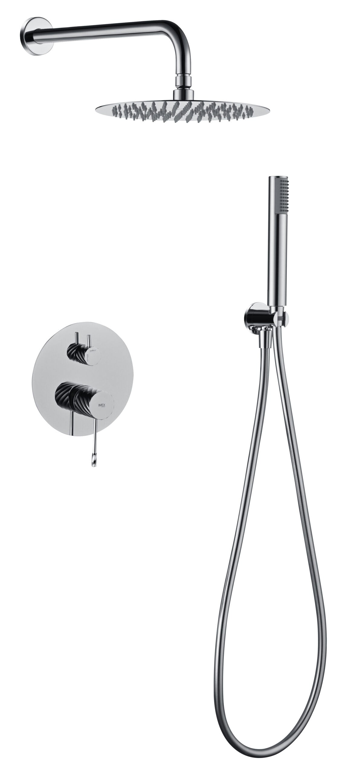 Conjunto de ducha monomando empotrado Bless Imex – Cromo