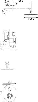 Columna de ducha empotrada Olimpo Imex – imagen 4 de 16