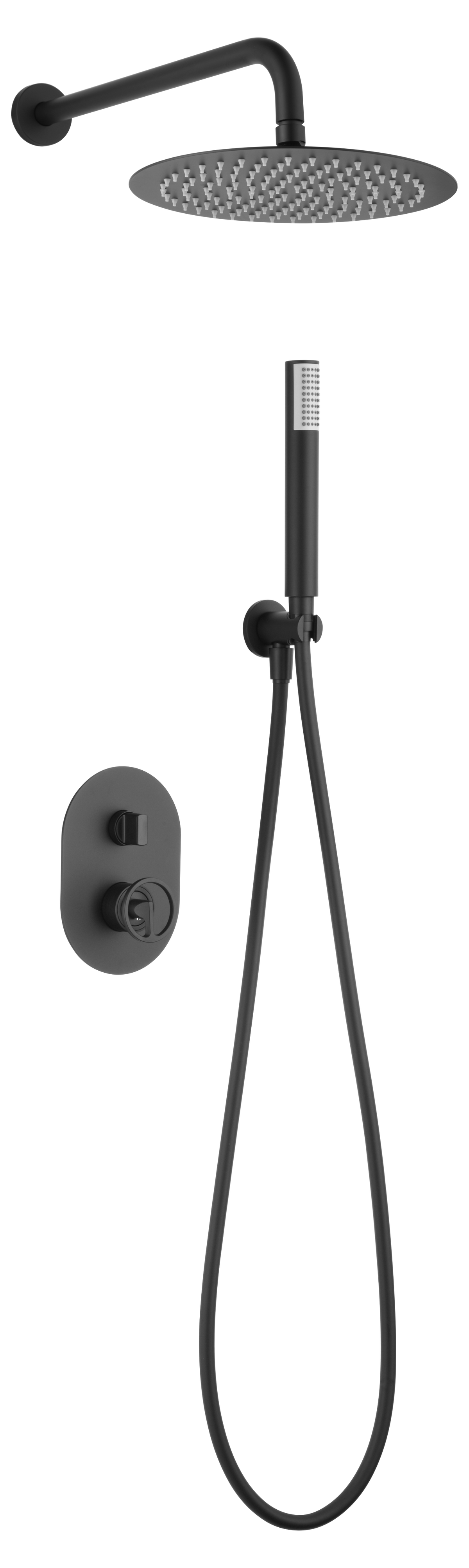 Columna de ducha empotrada Olimpo Imex – Negro mate