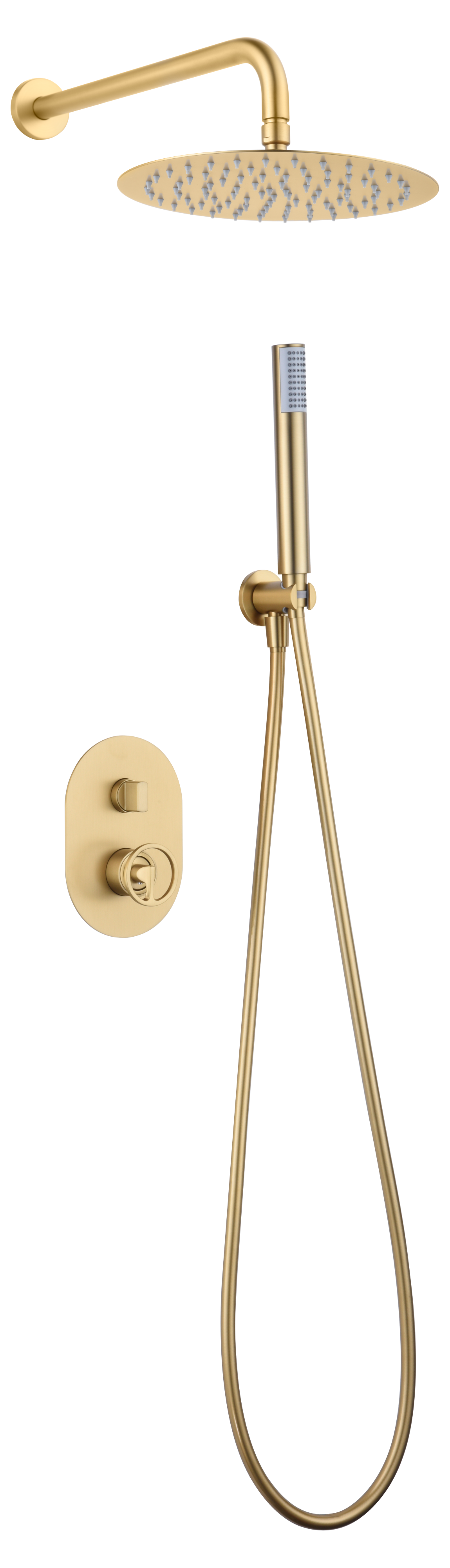 Columna de ducha empotrada Olimpo Imex – Oro cepillado