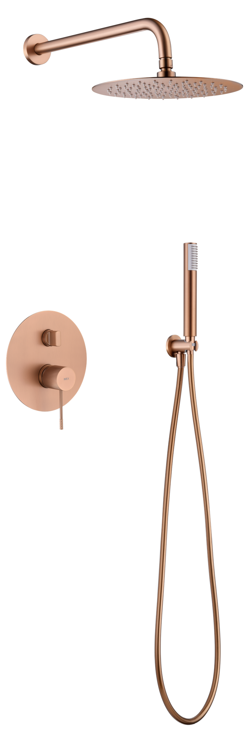 Columna de ducha empotrada Line Imex – Oro rosa cepillado