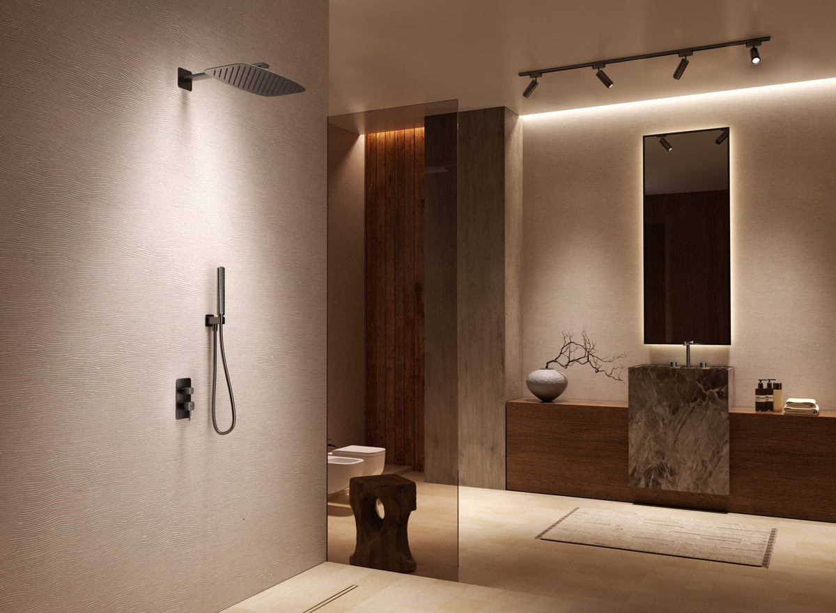 Conjunto de ducha monomando empotrado Firenze IMEX – Níquel cepillado – imagen 7