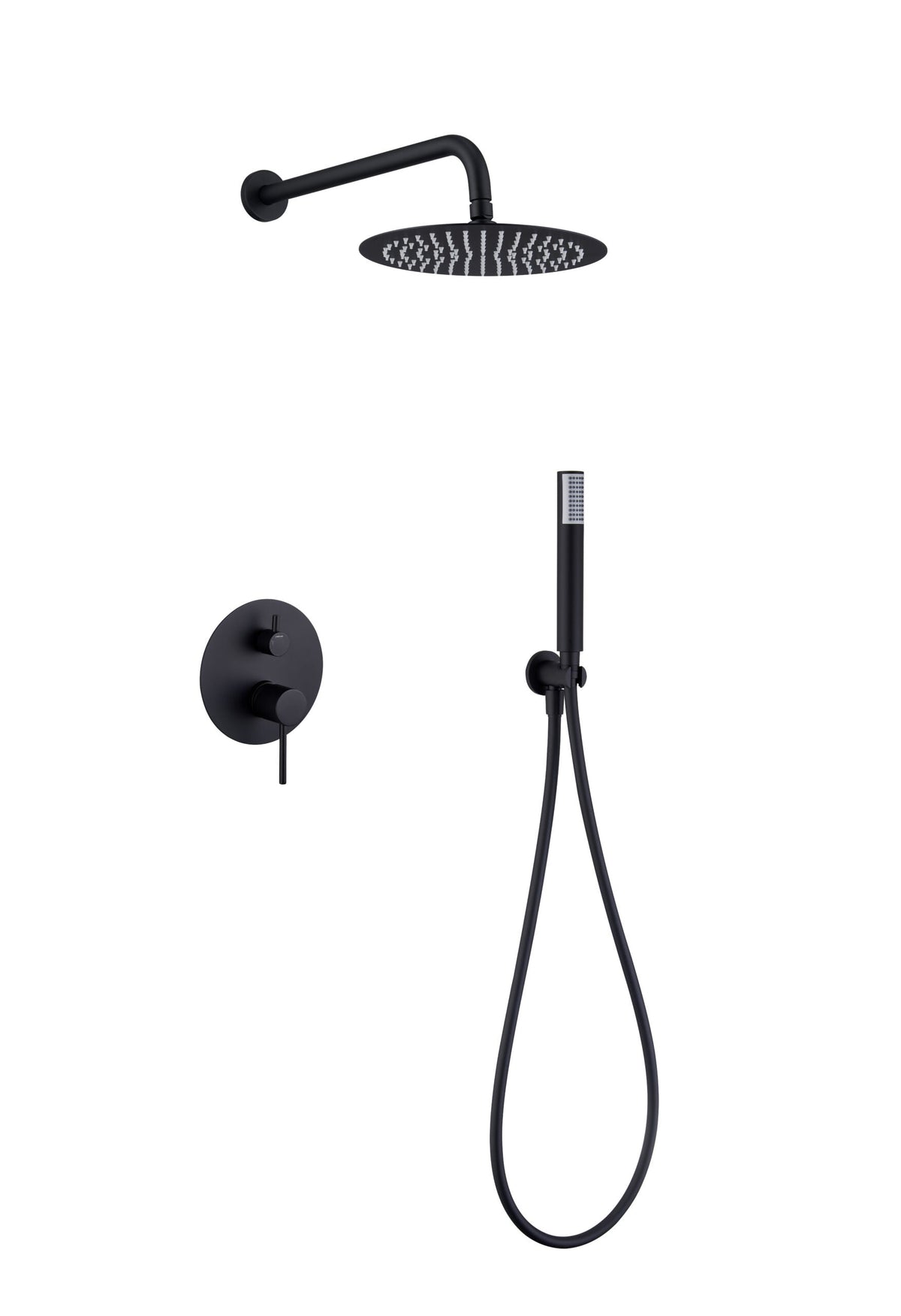 Conjunto de ducha empotrado Monza Imex – Negro mate