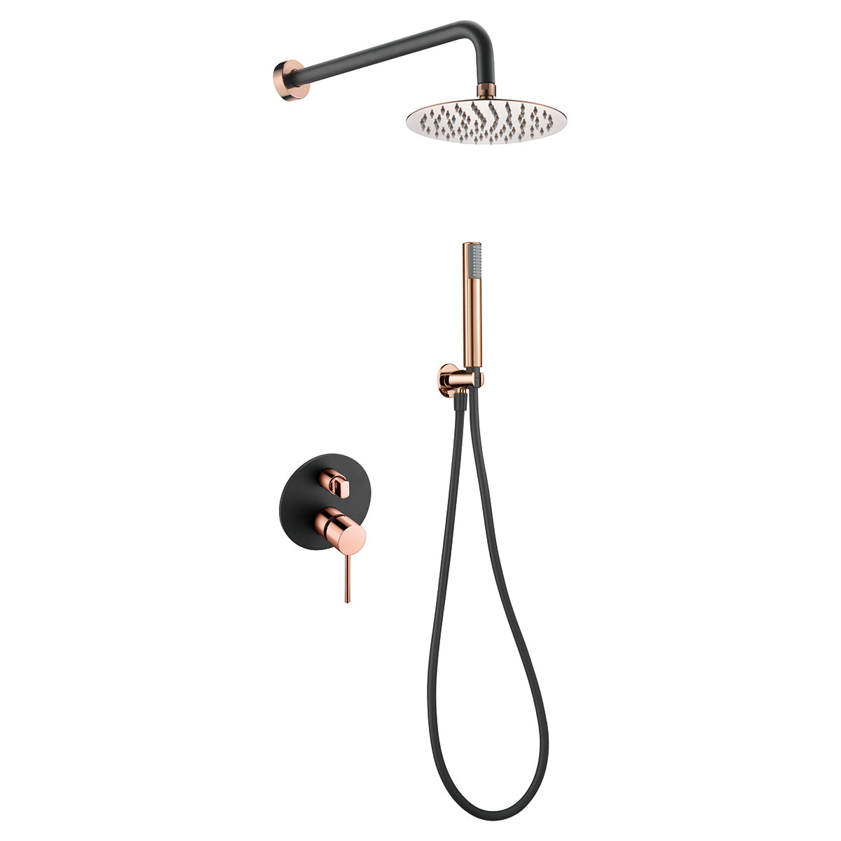 Columna de ducha empotrada Milos Stick [IMEX®] — Negro Rosa