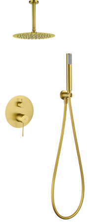 Conjunto de ducha monomando empotrado Piamonte Imex – Oro cepillado