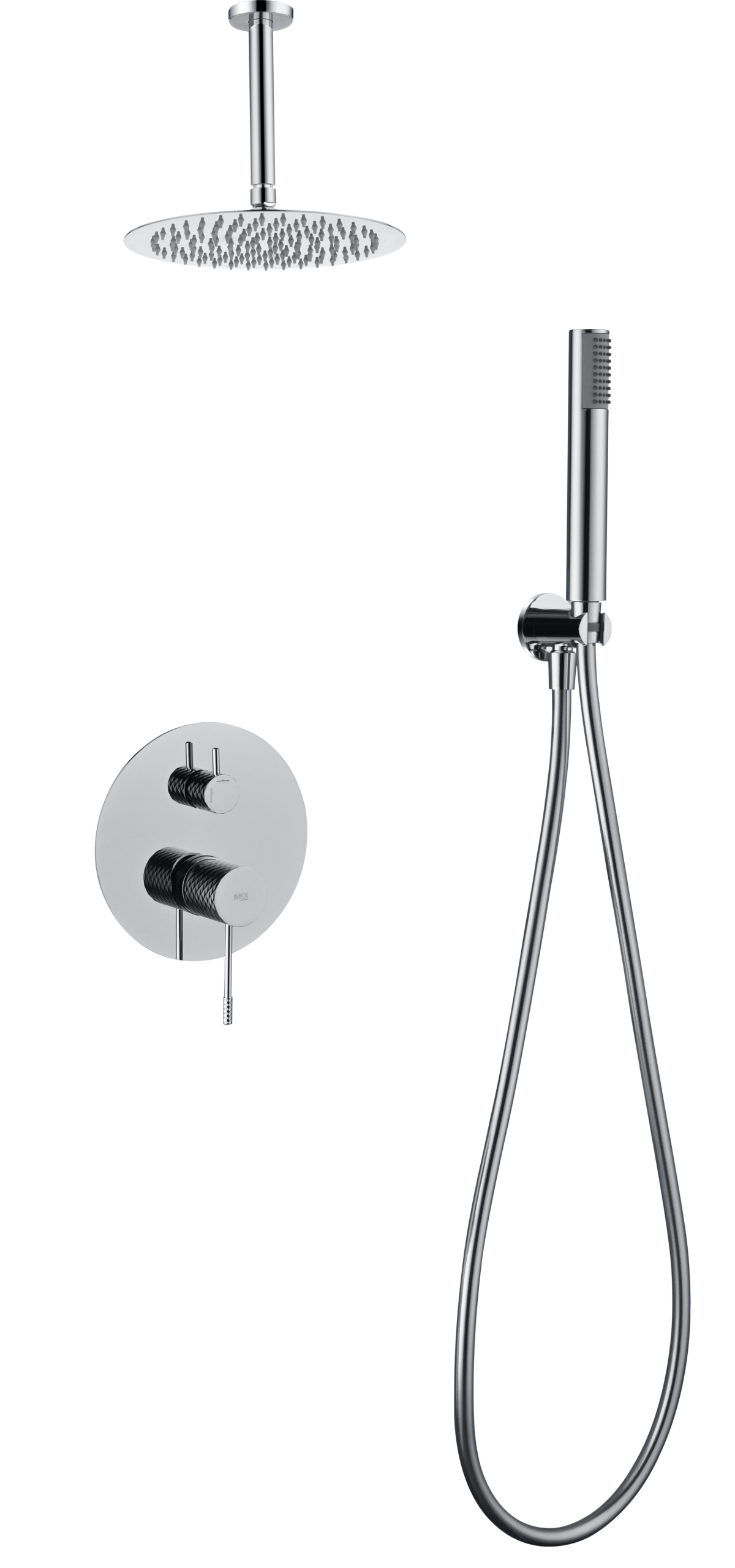 Conjunto de ducha monomando empotrado Piamonte Imex – Cromo